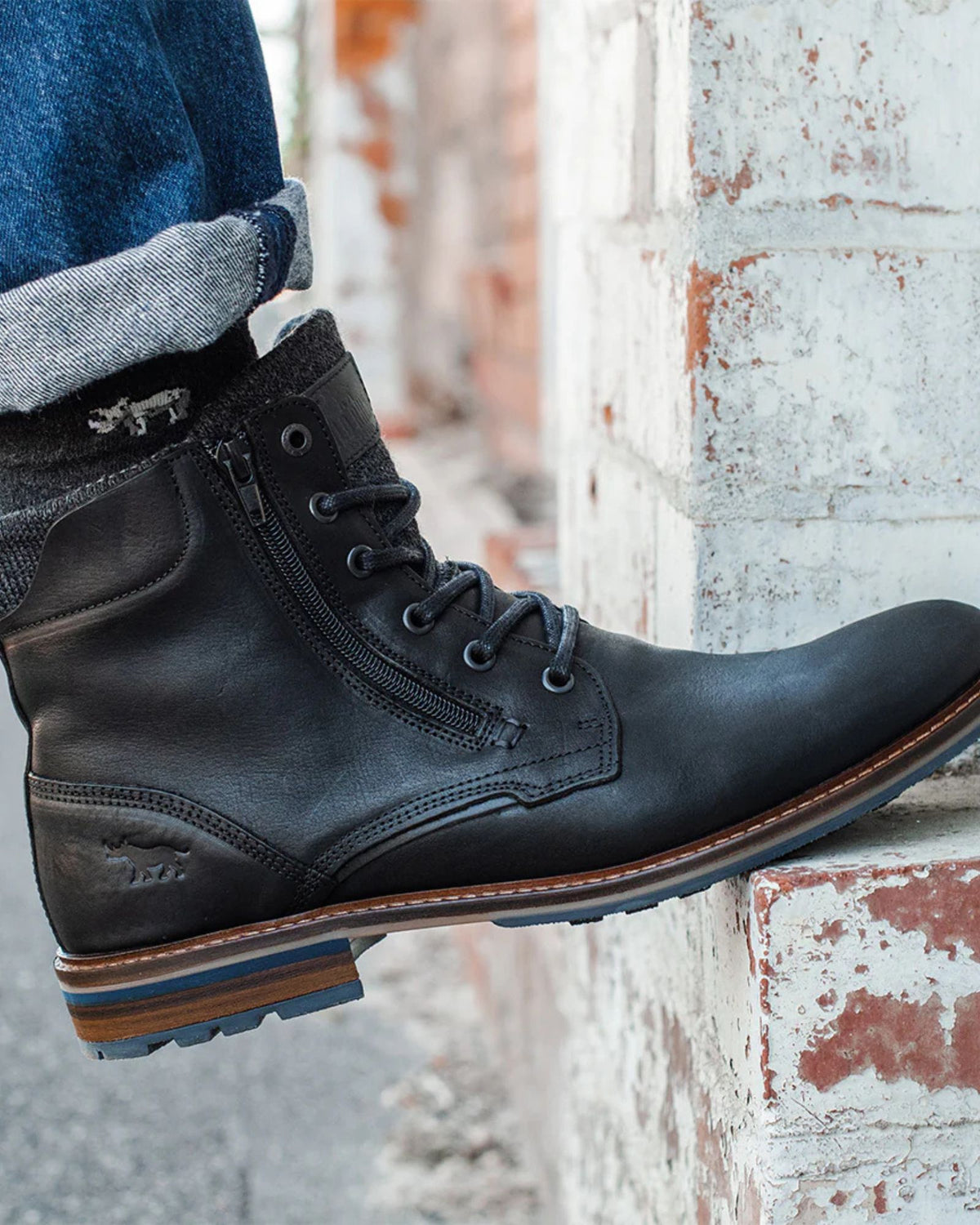 WOODLAND MENS BOOTS BLACK