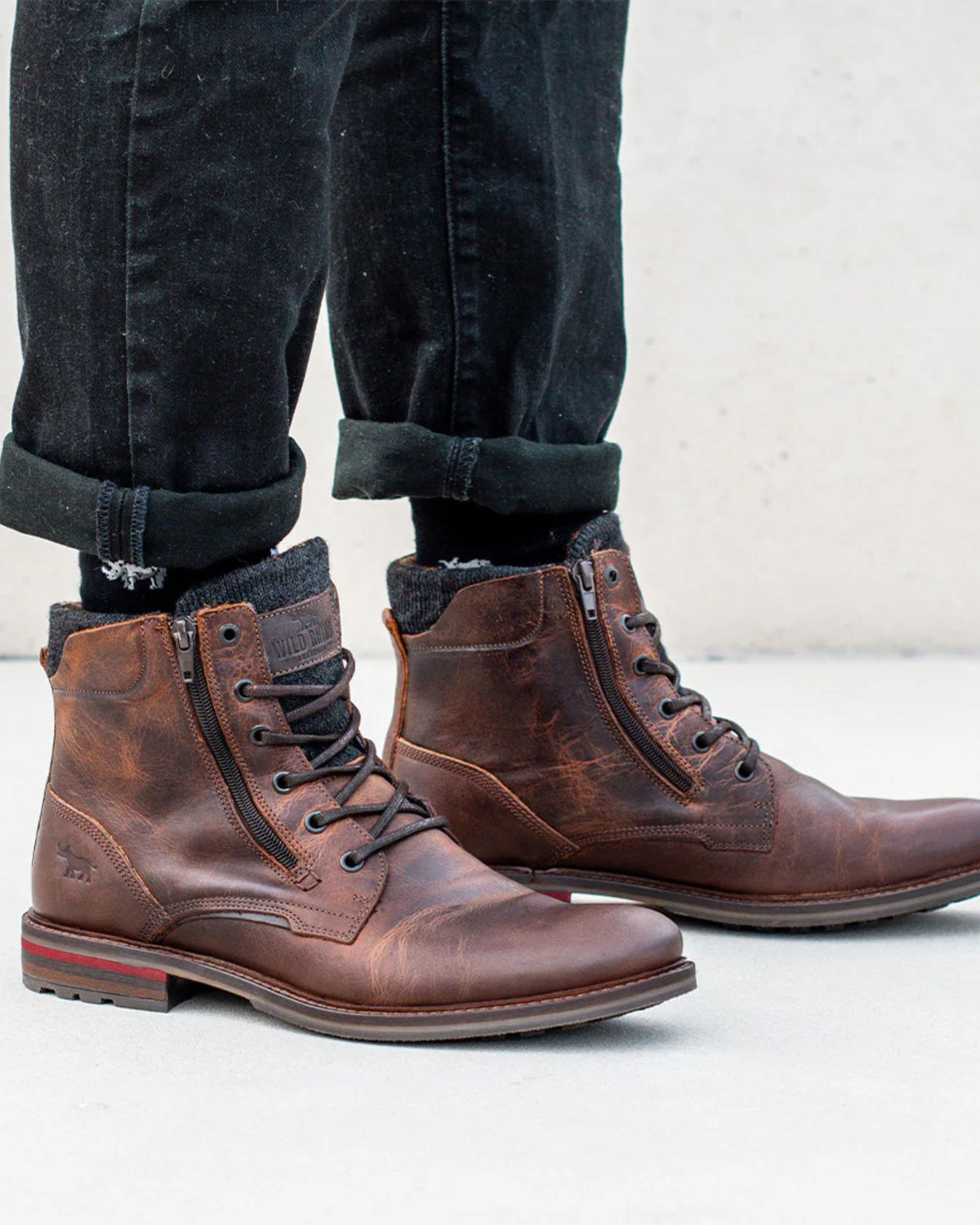 WOODLAND MENS BOOTS RUST