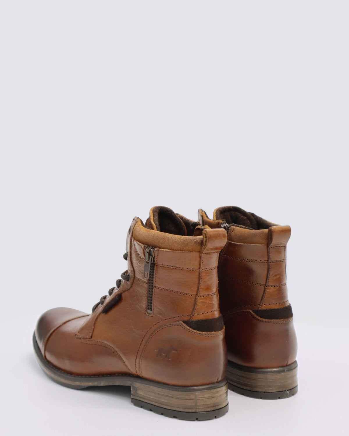 PORTER LACE UP BOOTS CAMEL LEATHER
