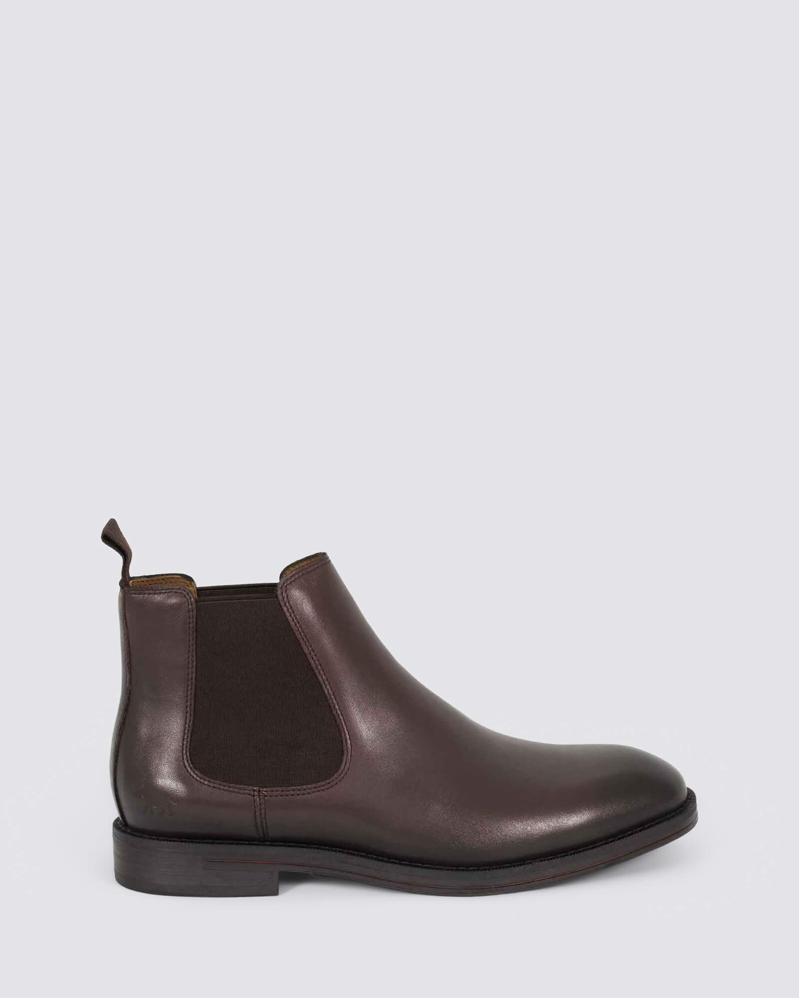 WINNER MENS CHELSEA BOOTS DARK BROWN