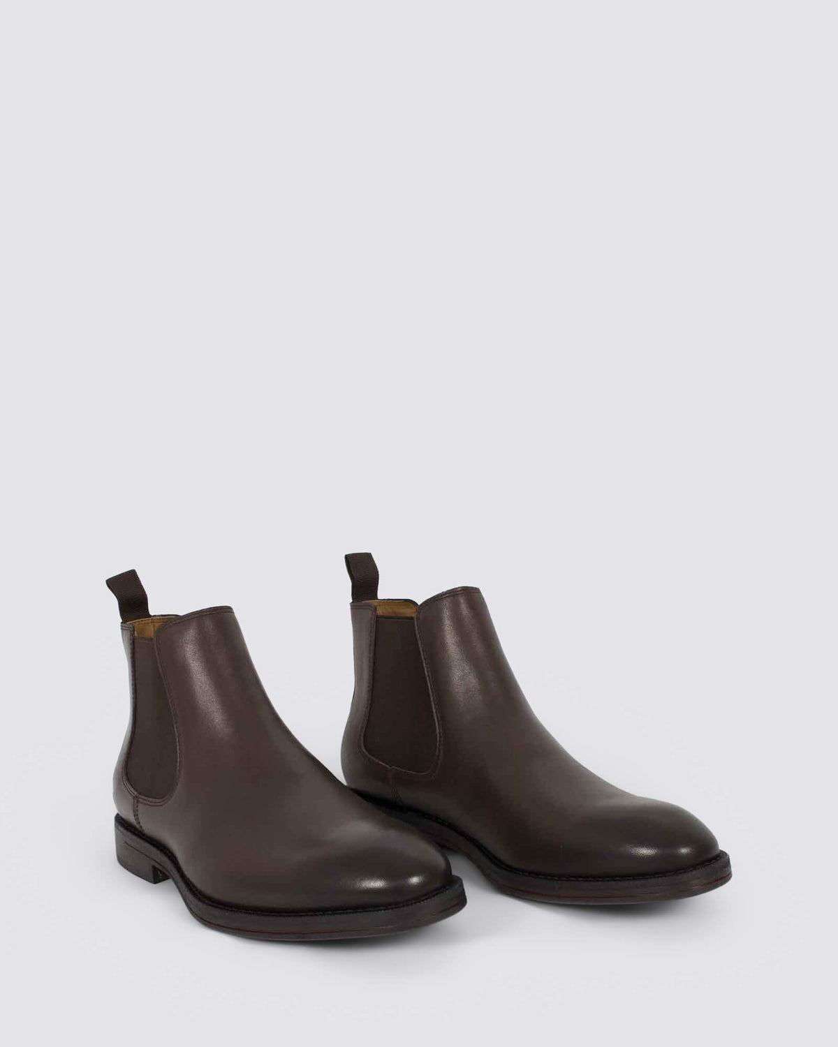 WINNER MENS CHELSEA BOOTS DARK BROWN