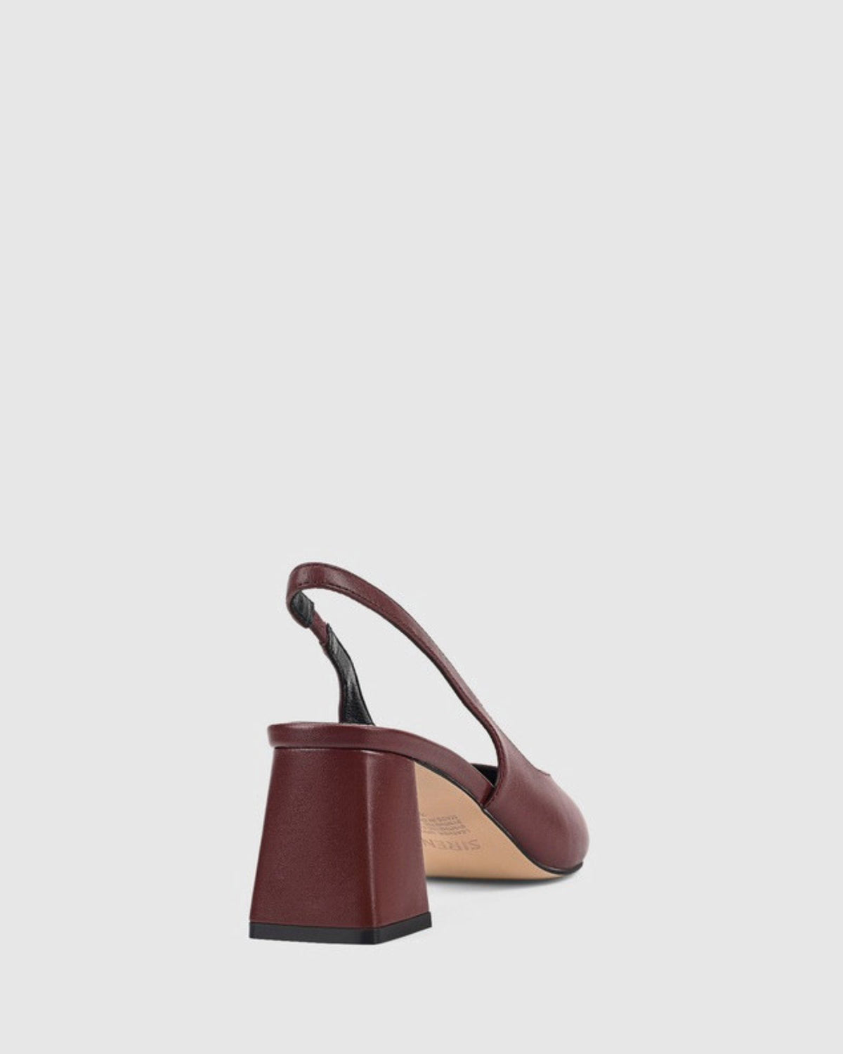 YANKEE SLINGBACK BLOCK HEELS WINE