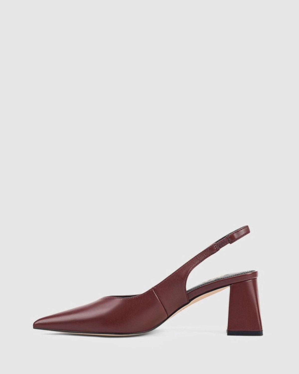 YANKEE SLINGBACK BLOCK HEELS WINE