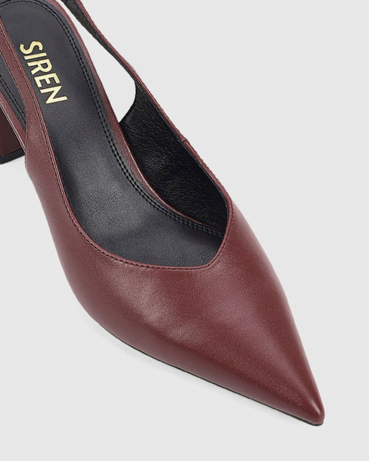 YANKEE SLINGBACK BLOCK HEELS WINE