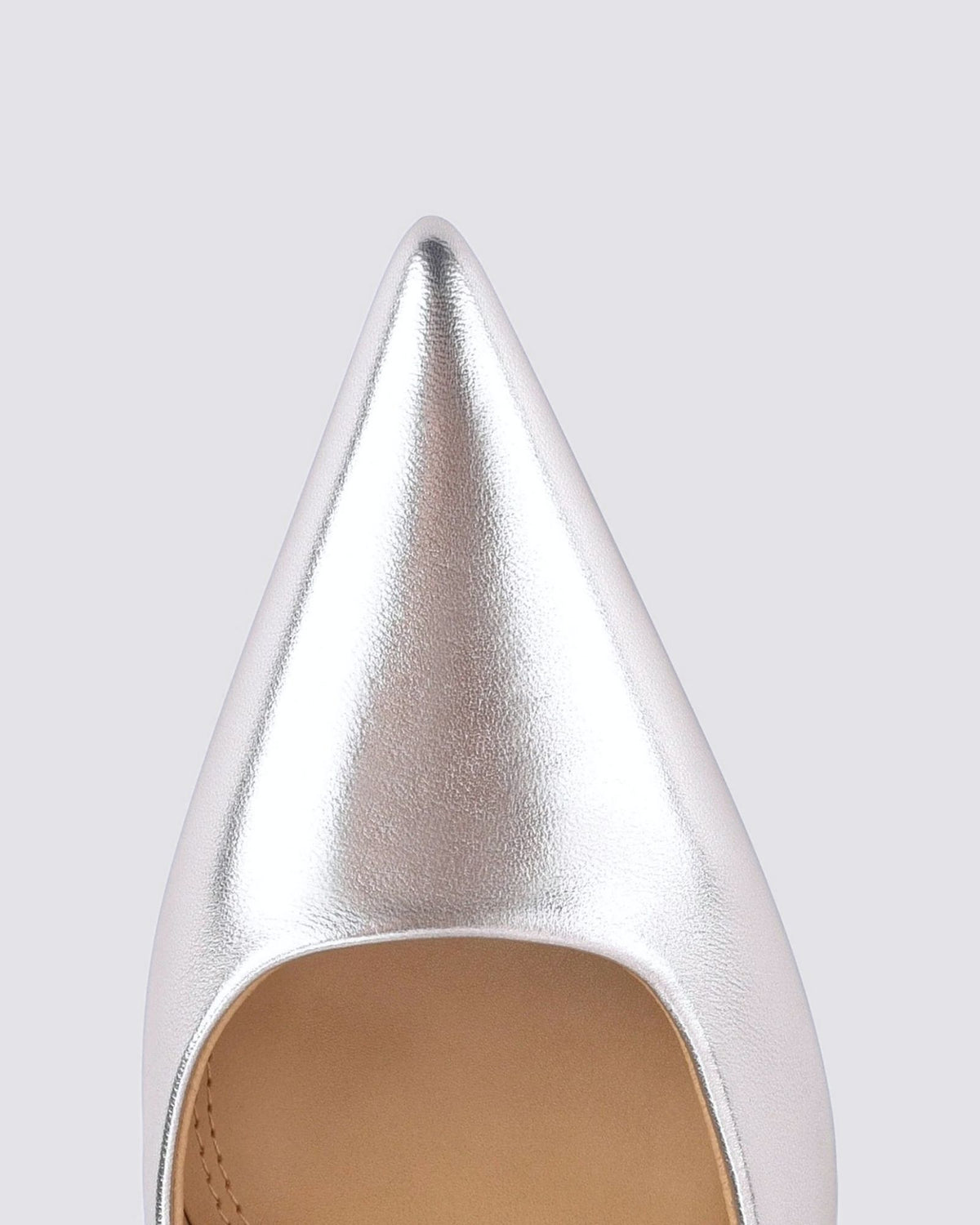 YASMINE SLINGBACK HEELS SILVER METALLIC