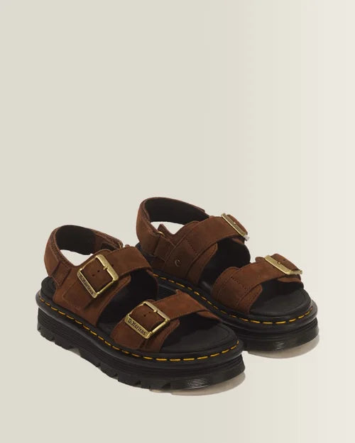 ZEBZAG SANDAL SEPIA BROWN NUBUCK