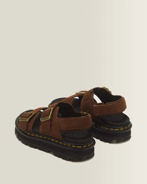 ZEBZAG SANDAL SEPIA BROWN NUBUCK