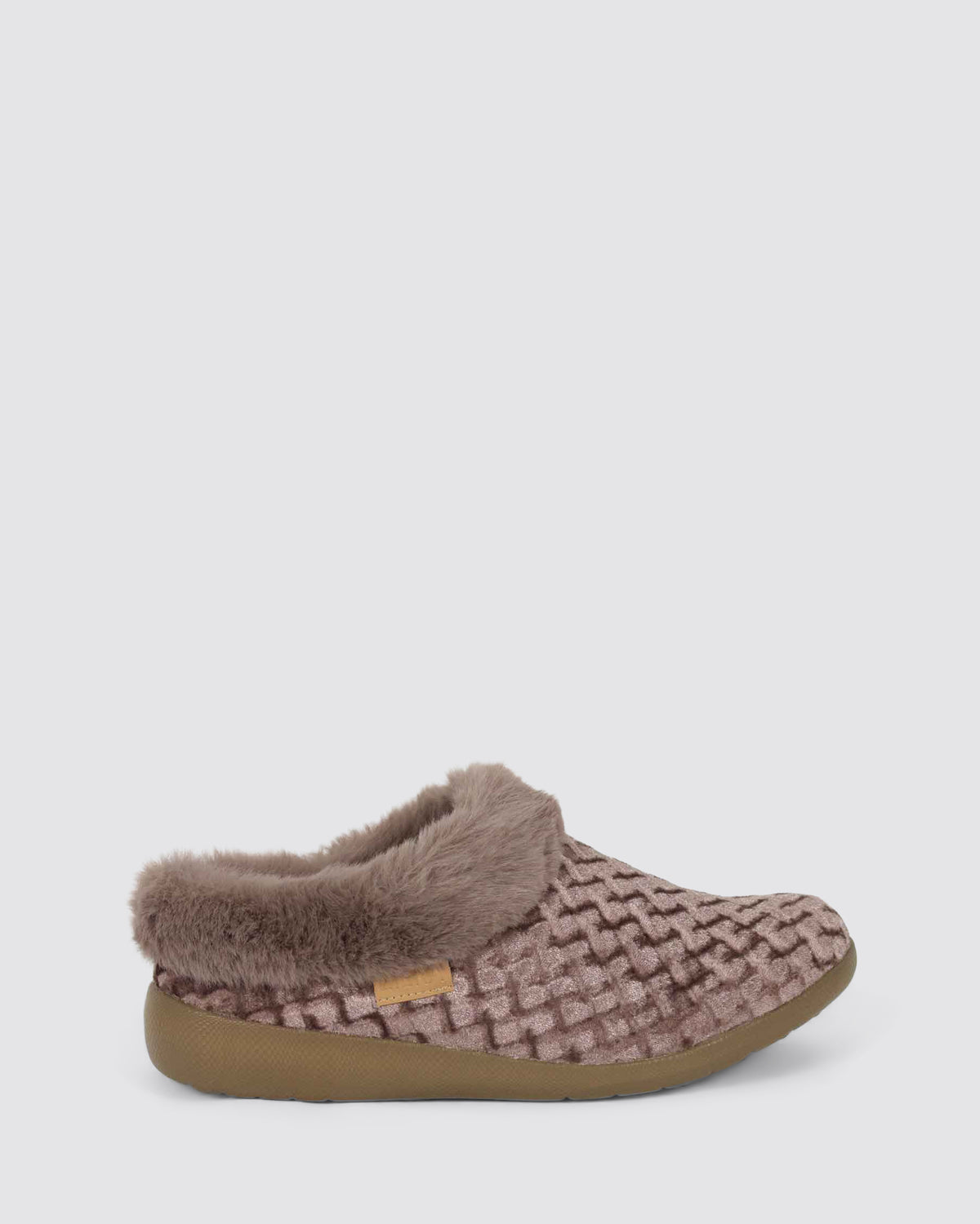 FIFI XW-ZR SLIPPERS TAUPE EMBOSSED