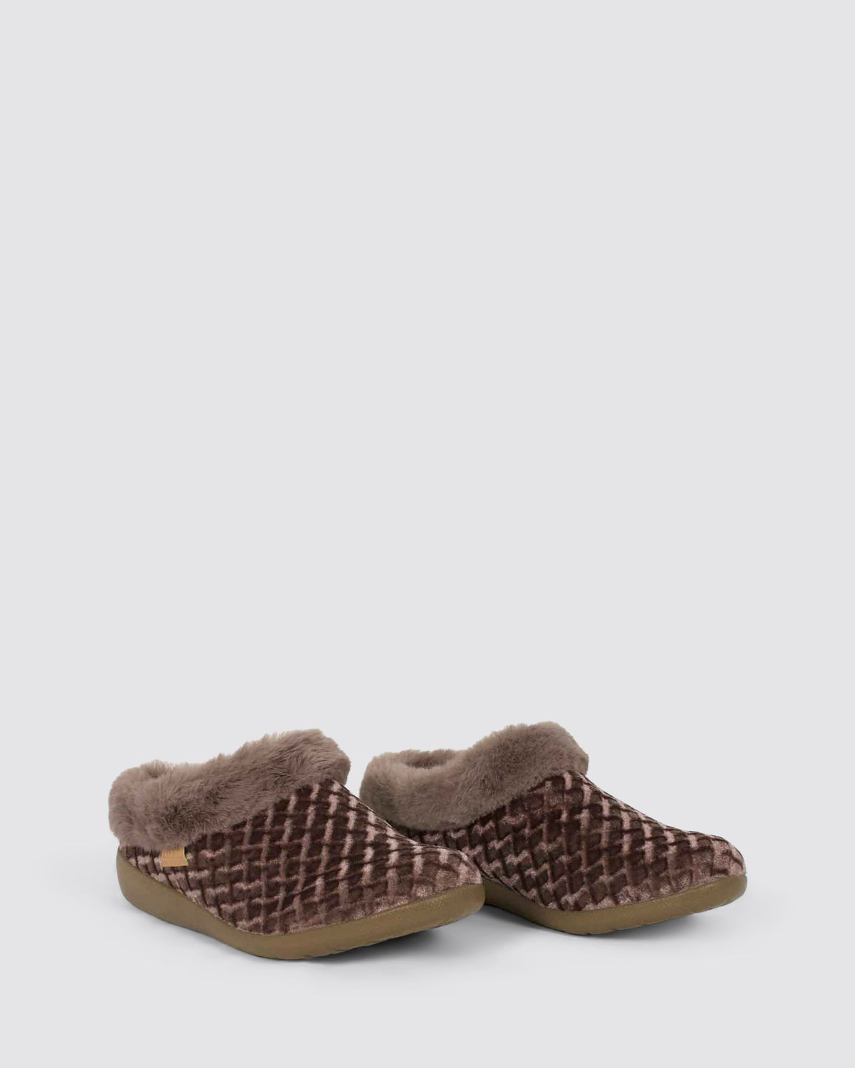 FIFI XW-ZR SLIPPERS TAUPE EMBOSSED