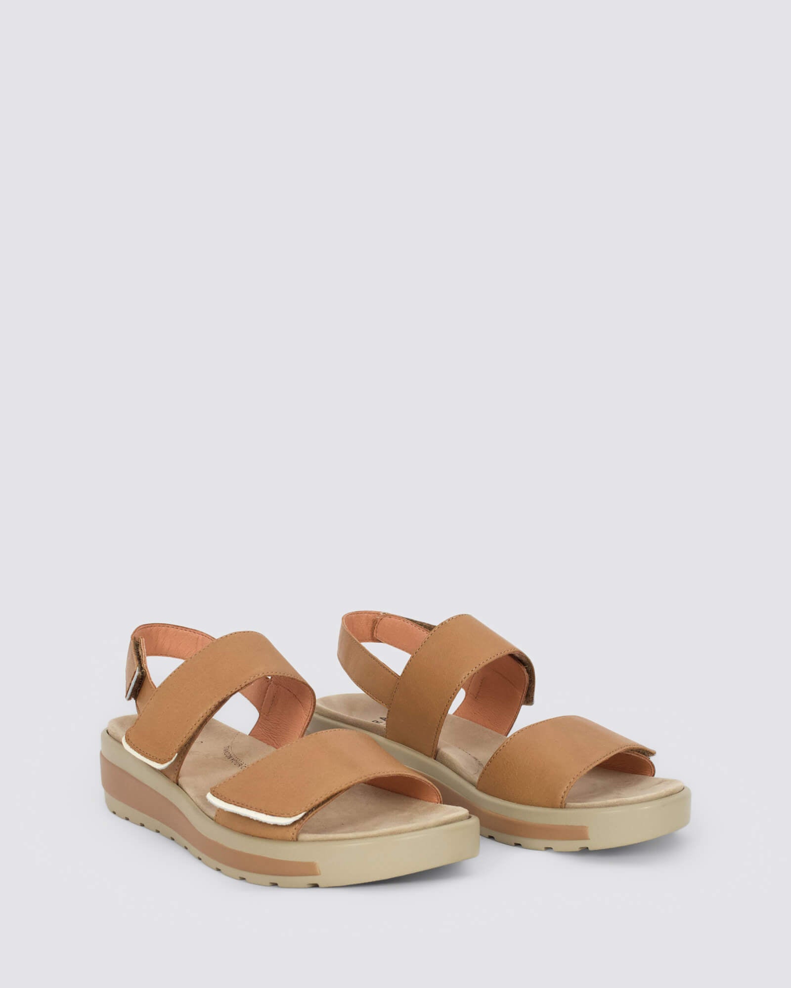 GARLIN W-ZR SANDALS DARK TAN/ALMOND