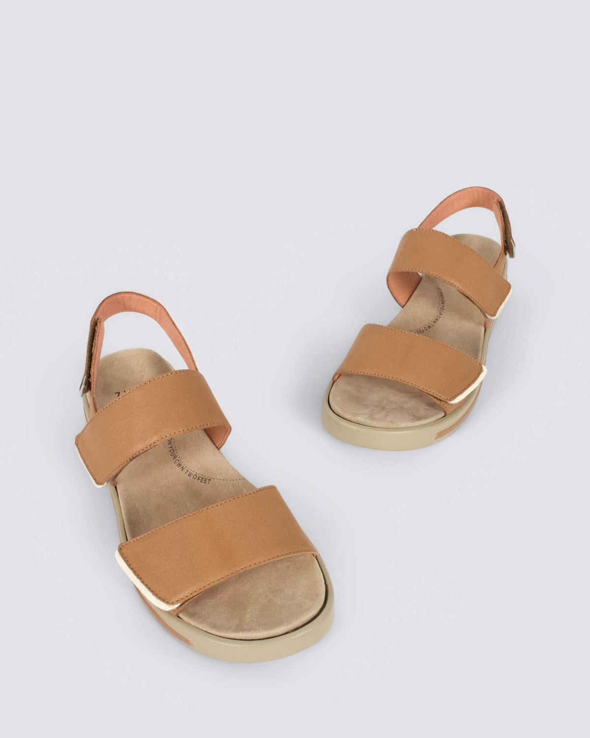 GARLIN W-ZR SANDALS DARK TAN/ALMOND