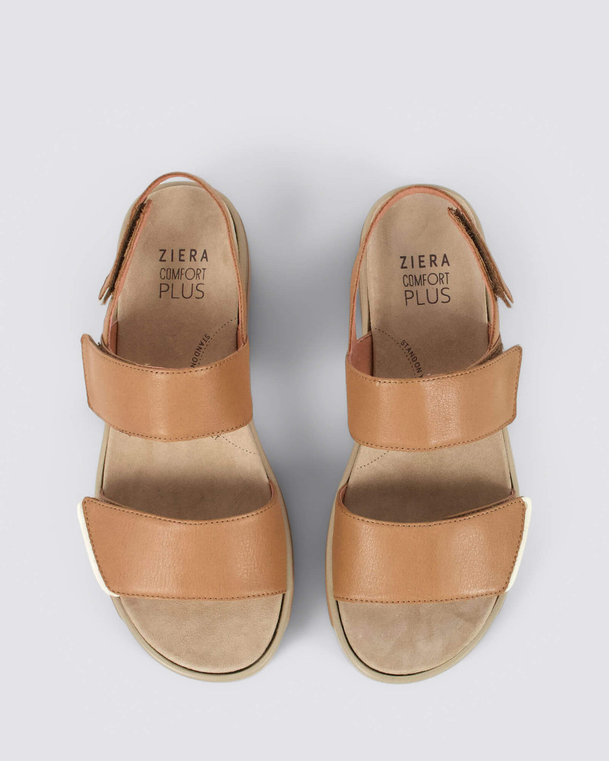 GARLIN W-ZR SANDALS DARK TAN/ALMOND