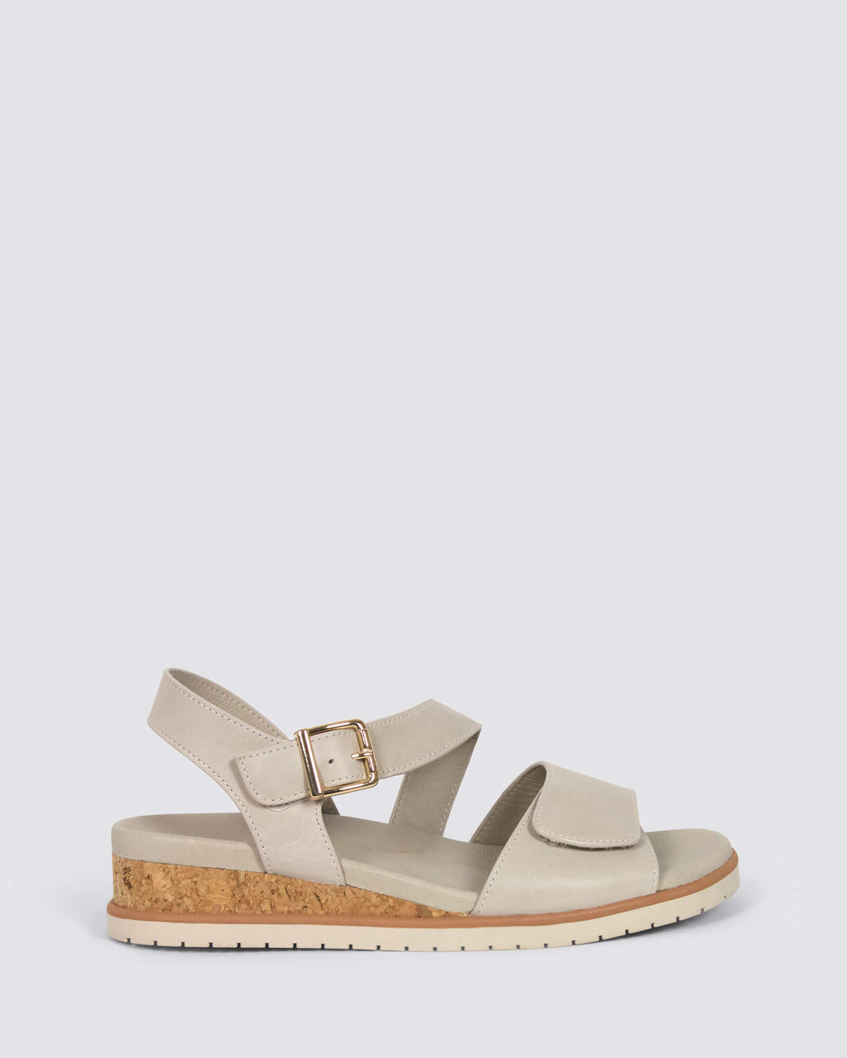 VAMSY W-ZR WEDGE SANDALS ALMOND