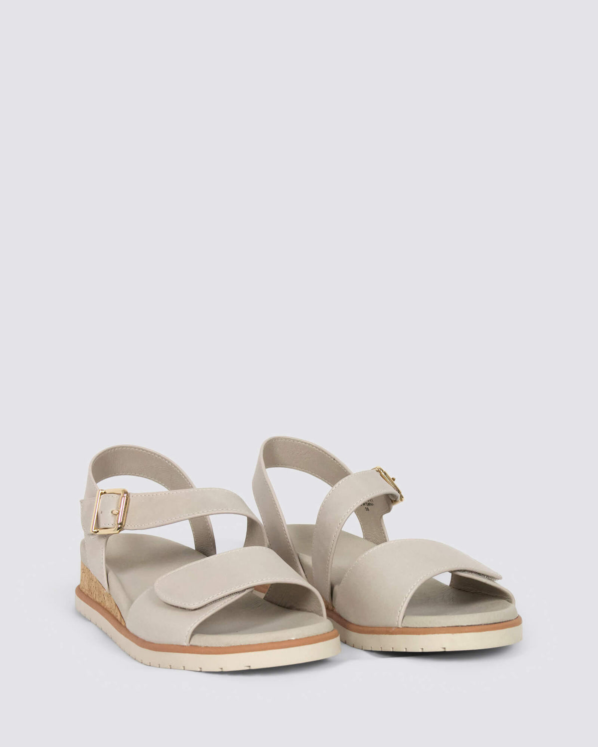 VAMSY W-ZR WEDGE SANDALS ALMOND