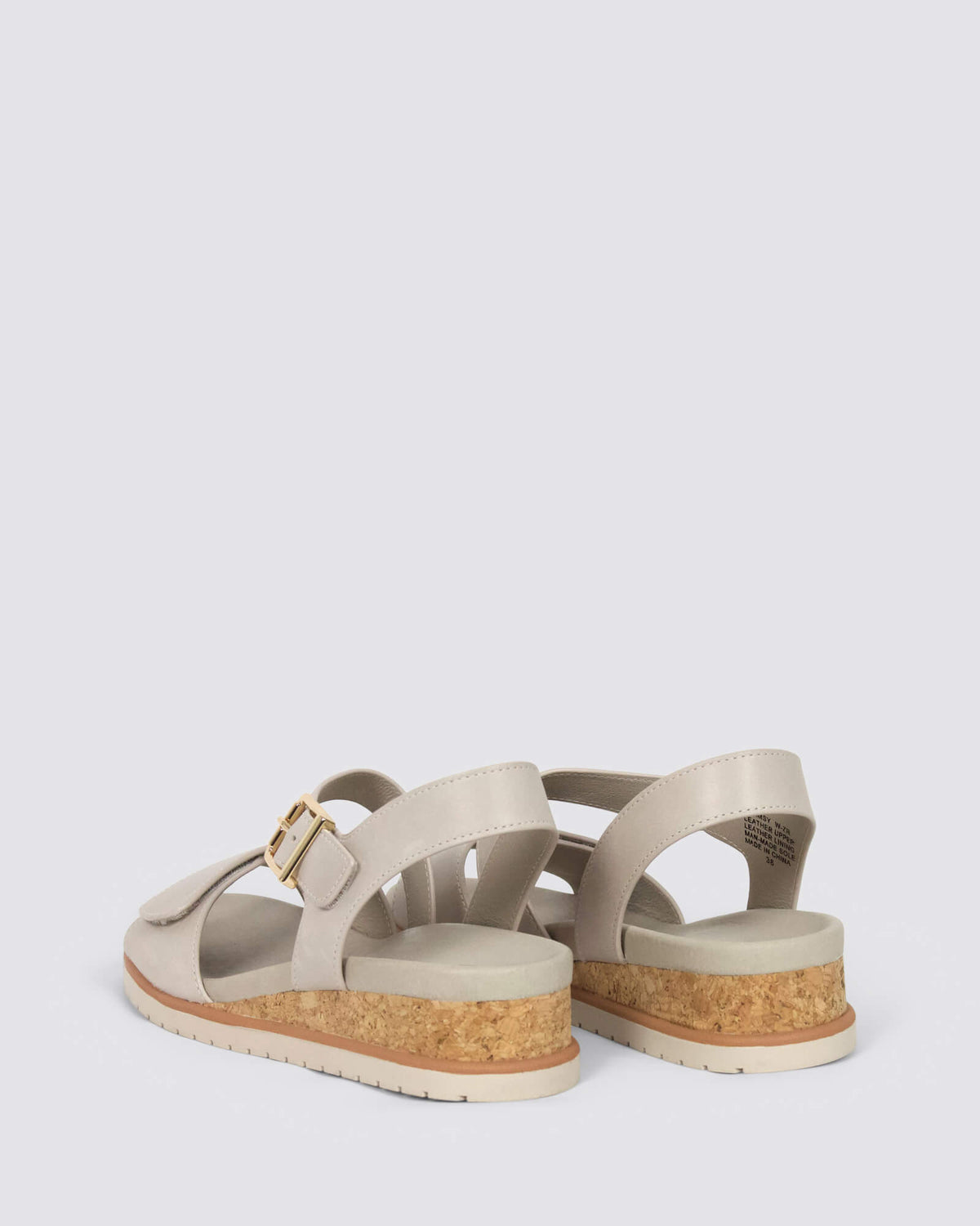 VAMSY W-ZR WEDGE SANDALS ALMOND