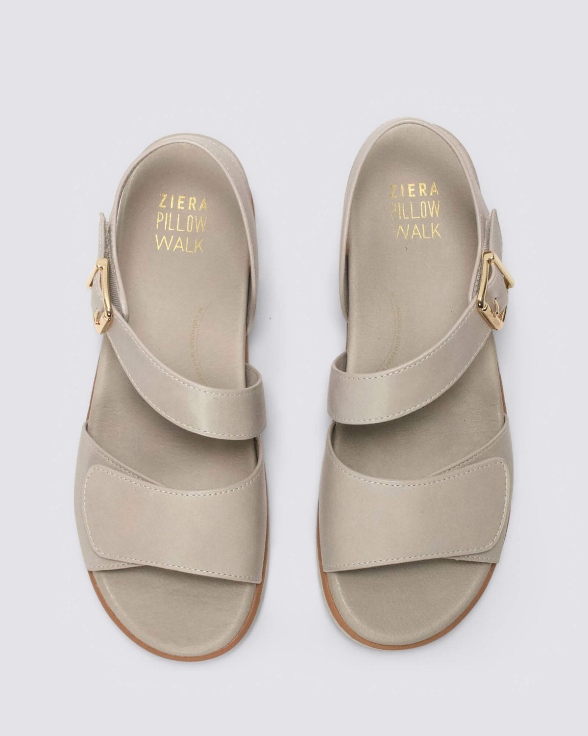 VAMSY W-ZR WEDGE SANDALS ALMOND