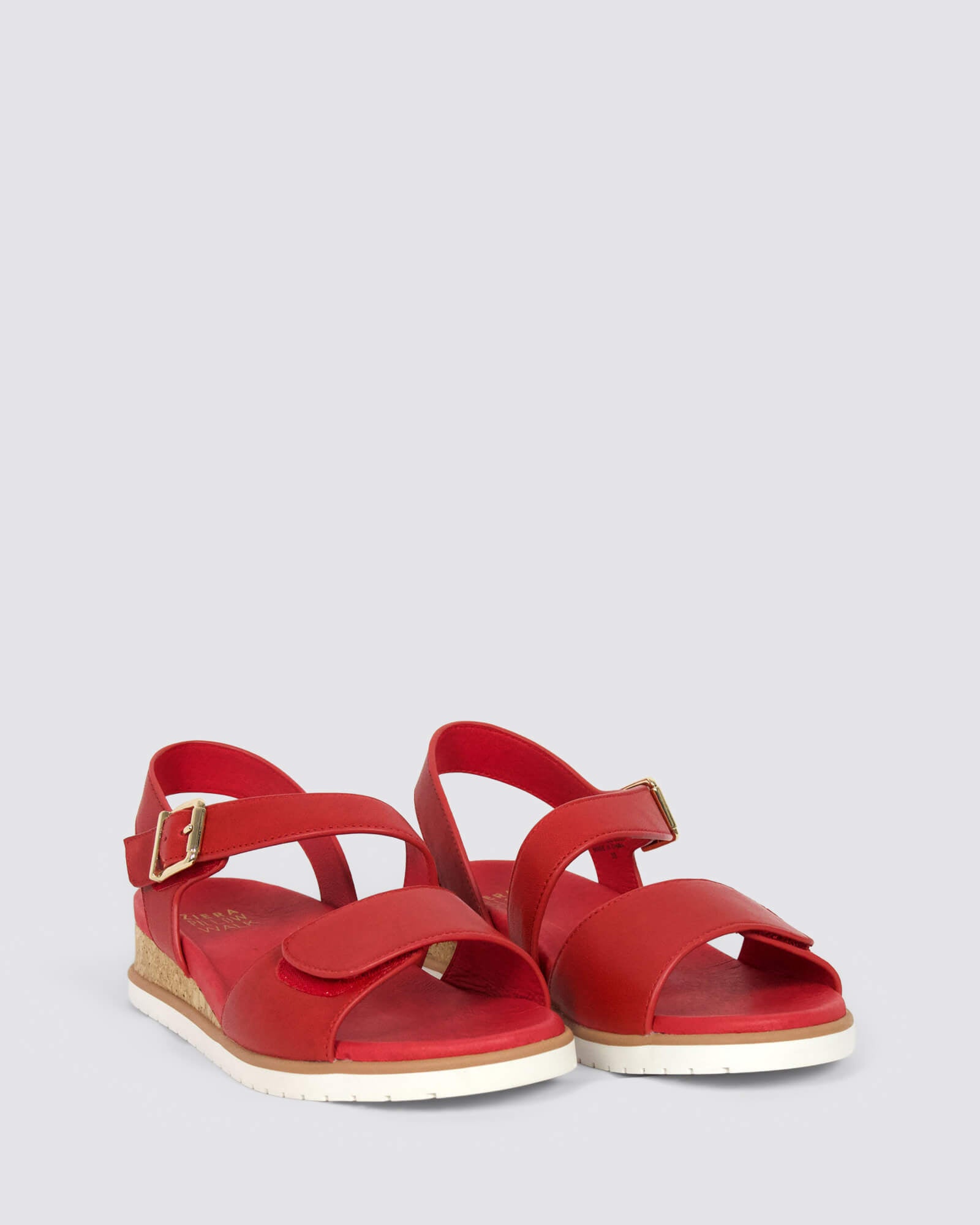 VAMSY W-ZR WEDGE SANDALS RED/WHITE