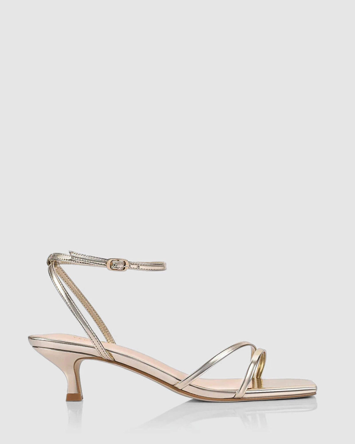 ALEX KITTEN HEELS CHAMPAGNE GOLD