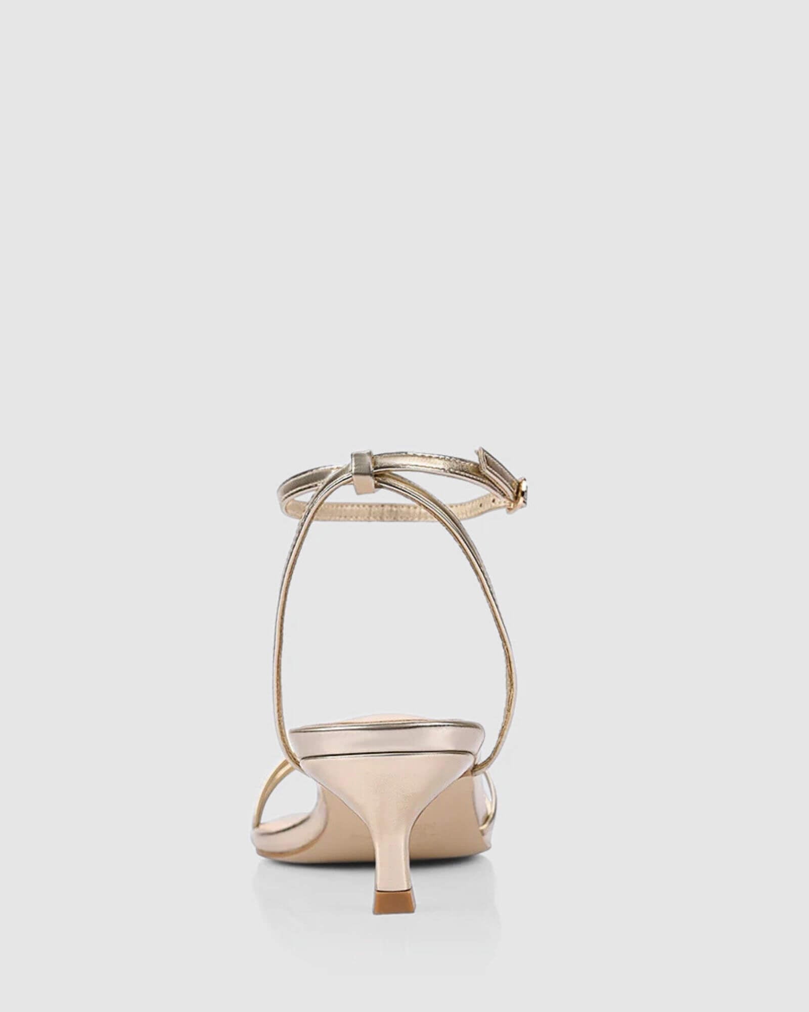 ALEX KITTEN HEELS CHAMPAGNE GOLD