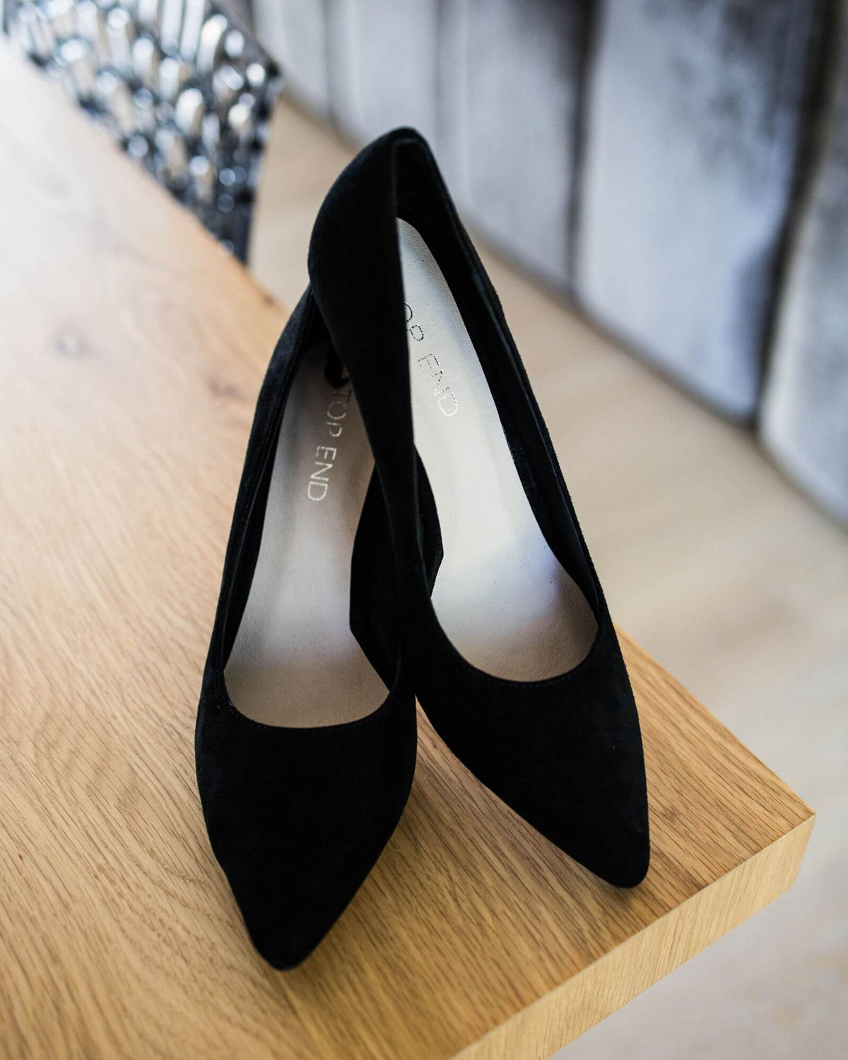 BARRIOS HEELS BLACK SUEDE
