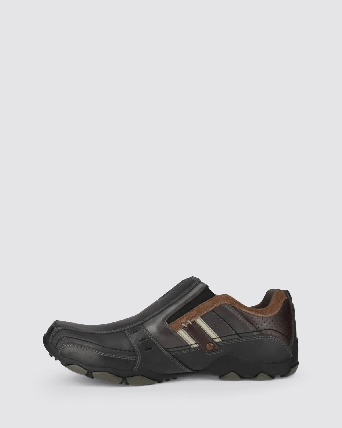 BECKER SLIP ON SNEAKERS BLACK LEATHER