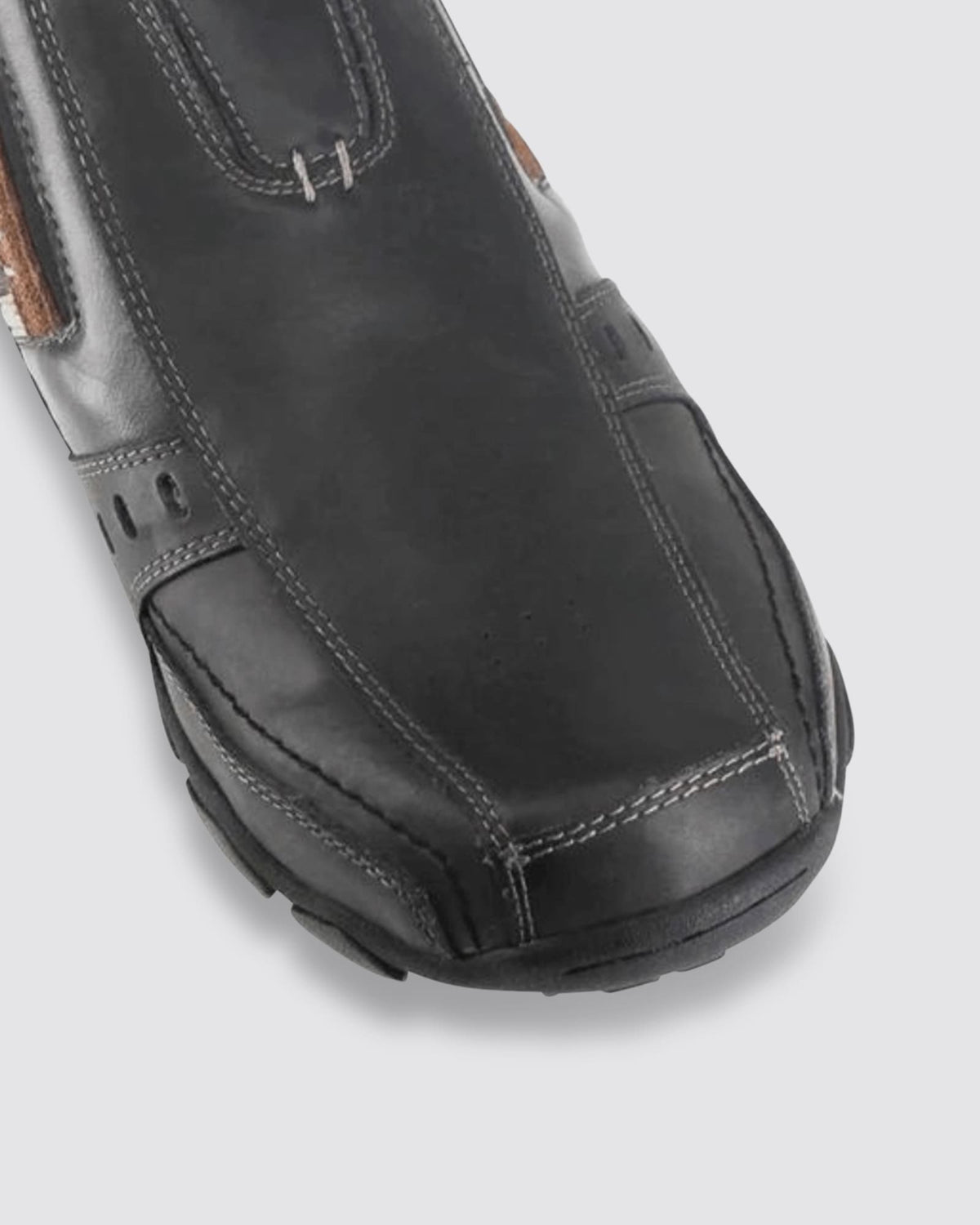 BECKER SLIP ON SNEAKERS BLACK LEATHER