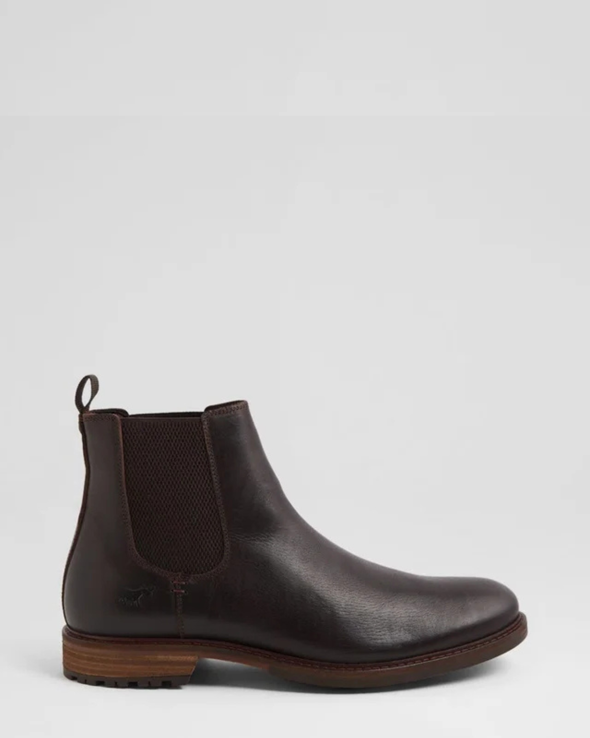 BERN MENS CHELSEA BOOTS DARK BROWN