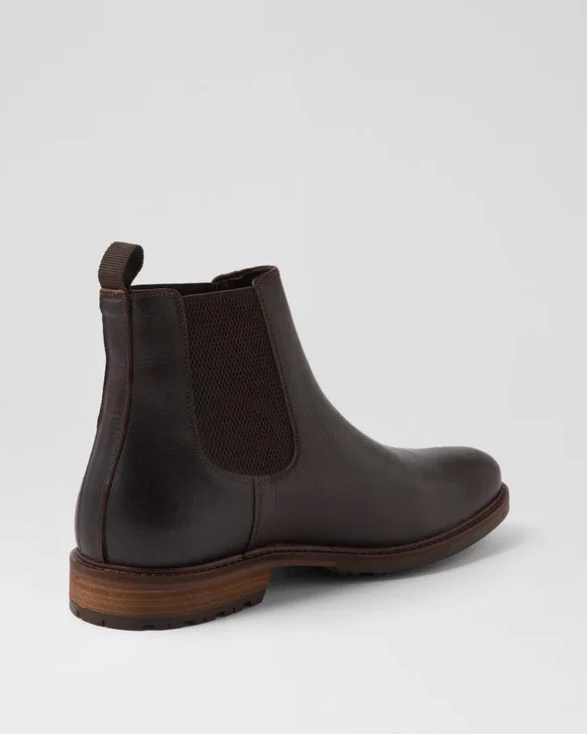 BERN MENS CHELSEA BOOTS DARK BROWN