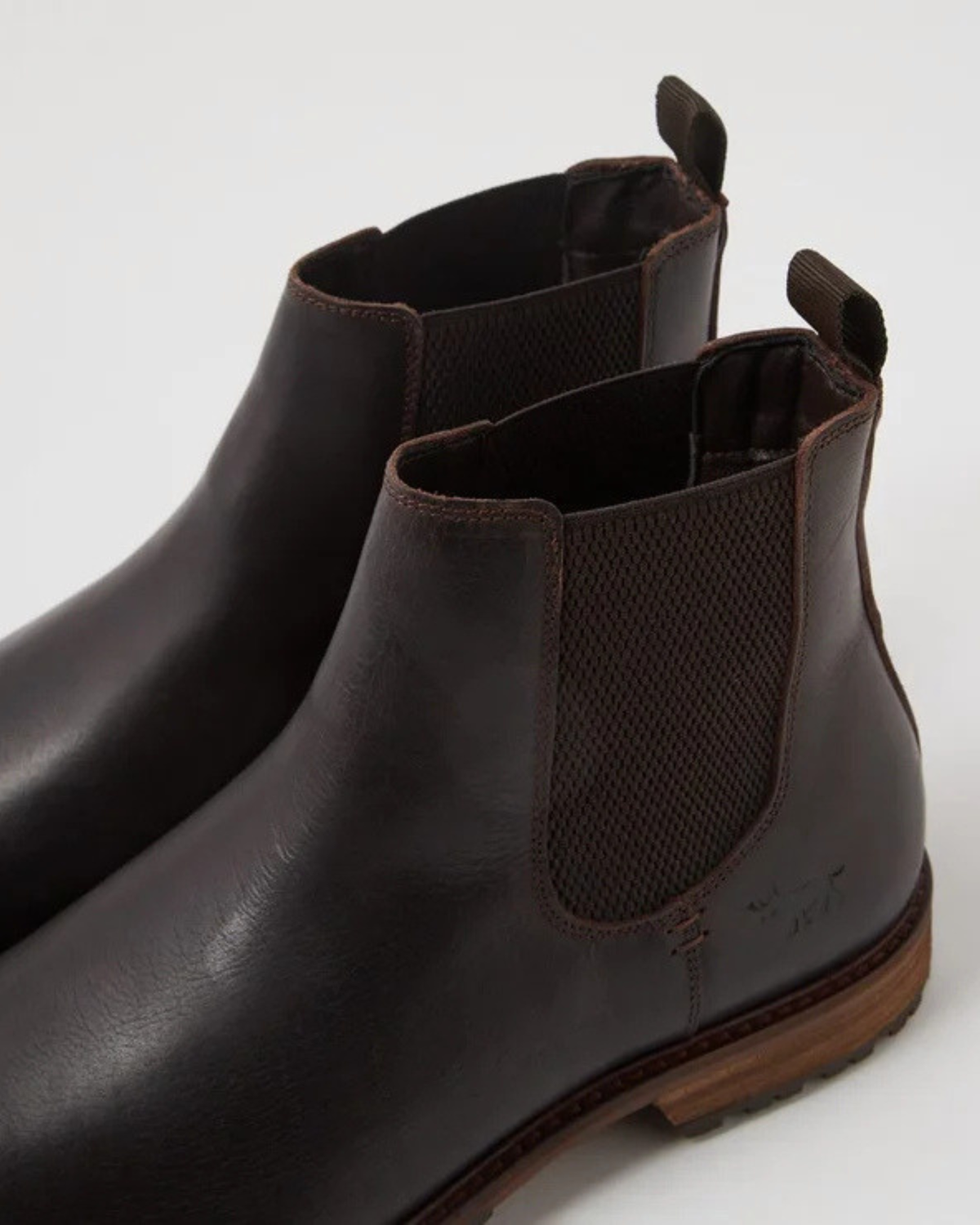 BERN MENS CHELSEA BOOTS DARK BROWN