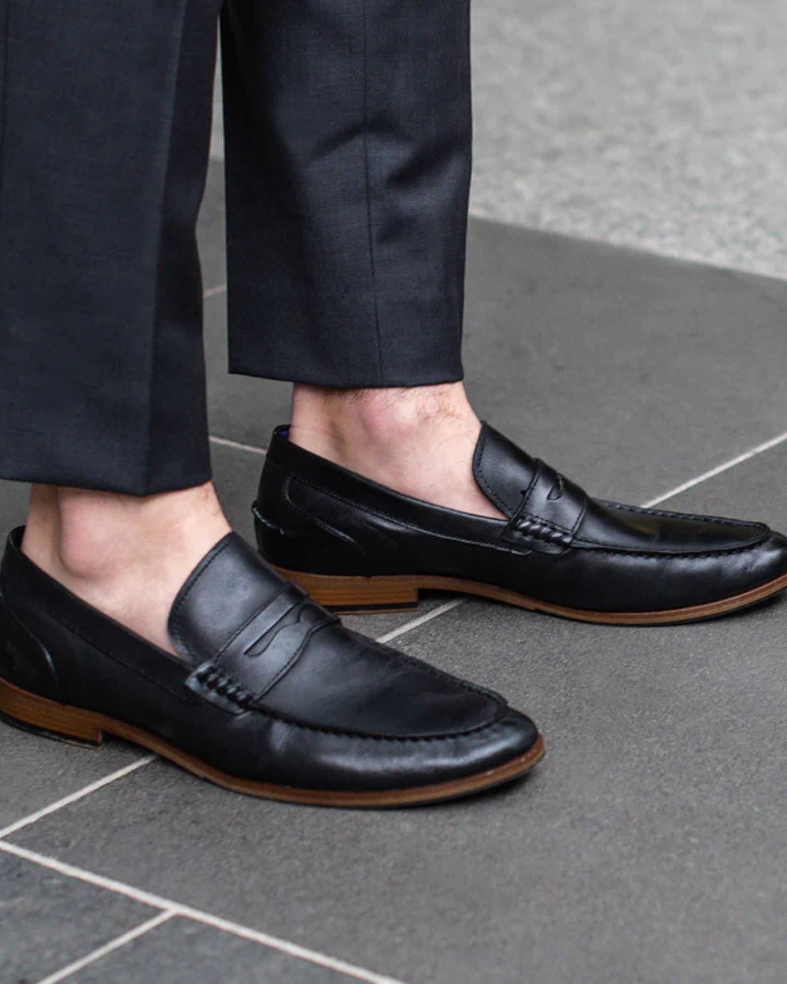 BOROUGH MENS LOAFERS BLACK