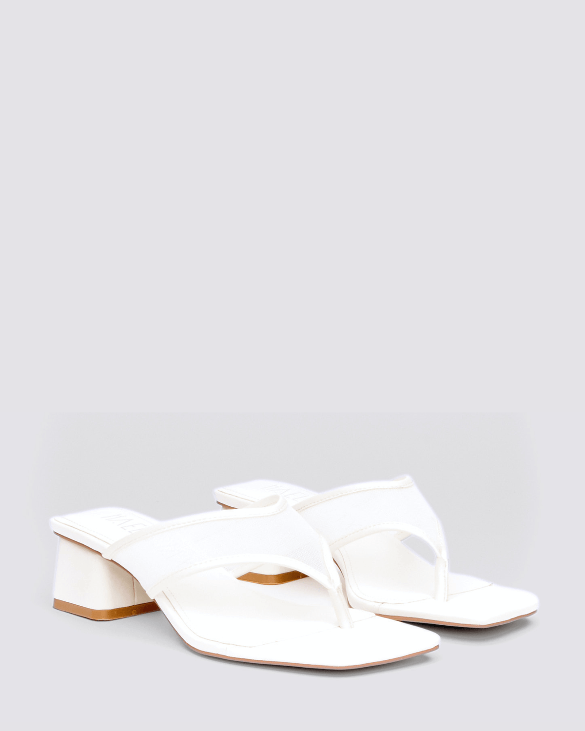 CELESTRIAL HEELED MULES WHITE