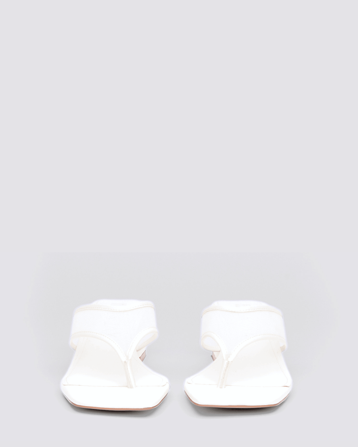 CELESTRIAL HEELED MULES WHITE