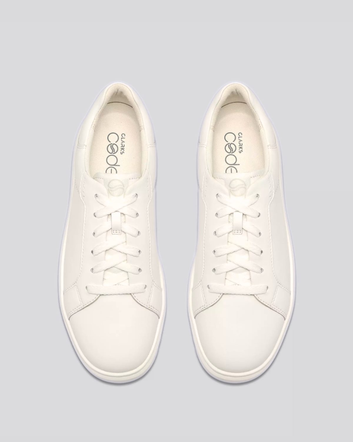 CODE C LACE SNEAKERS WHITE LEATHER