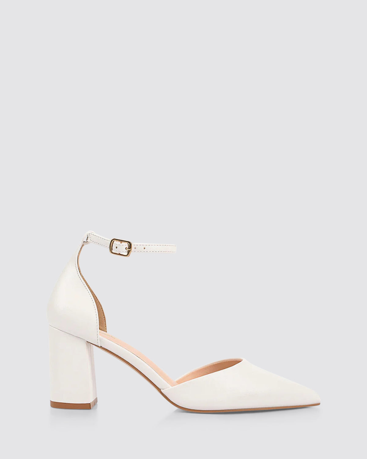 ELI BLOCK HEELS CHALK WHITE