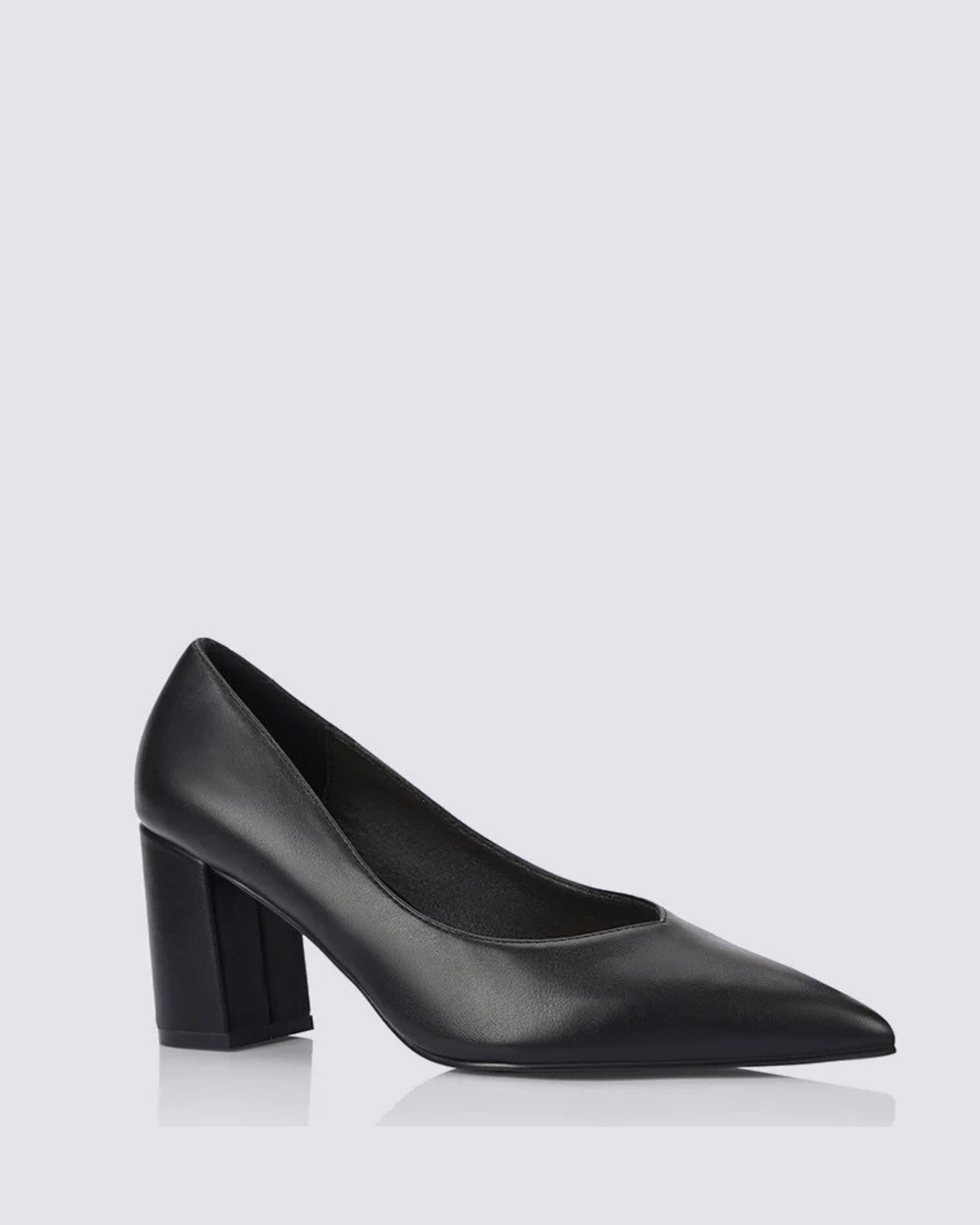 ELLIOT BLOCK HEEL PUMPS BLACK