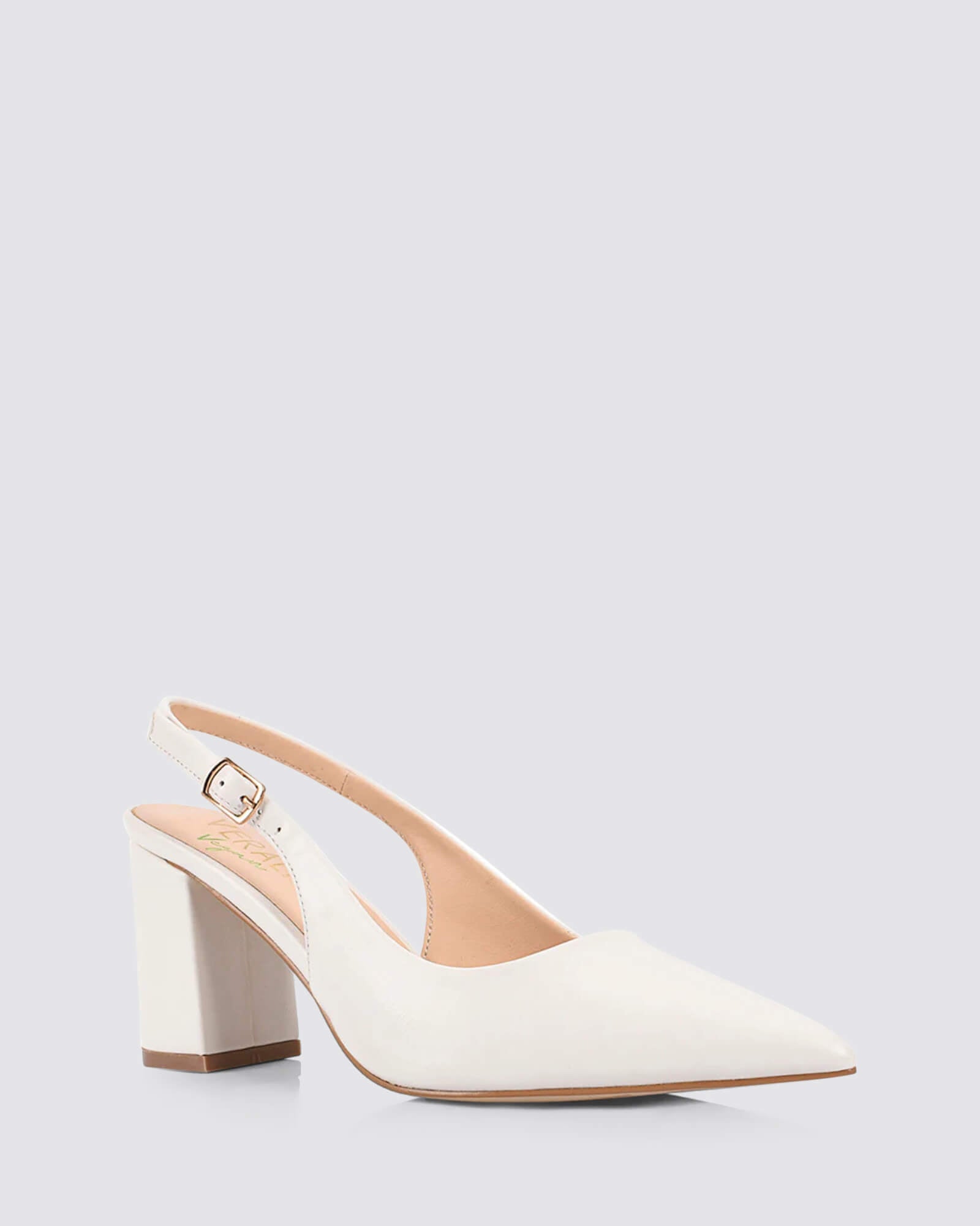 ELIO SLINGBACK HEELS CHALK WHITE