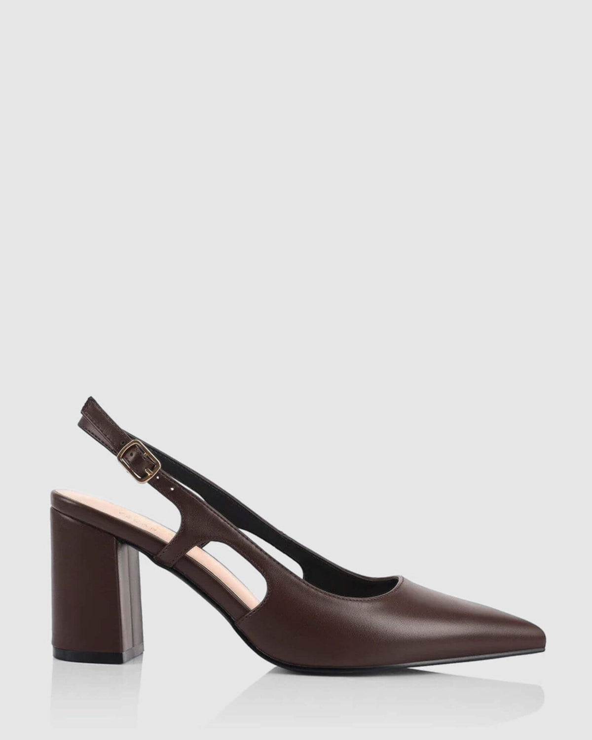 ELTON SLINGBACK HEELS CHOCOLATE BROWN