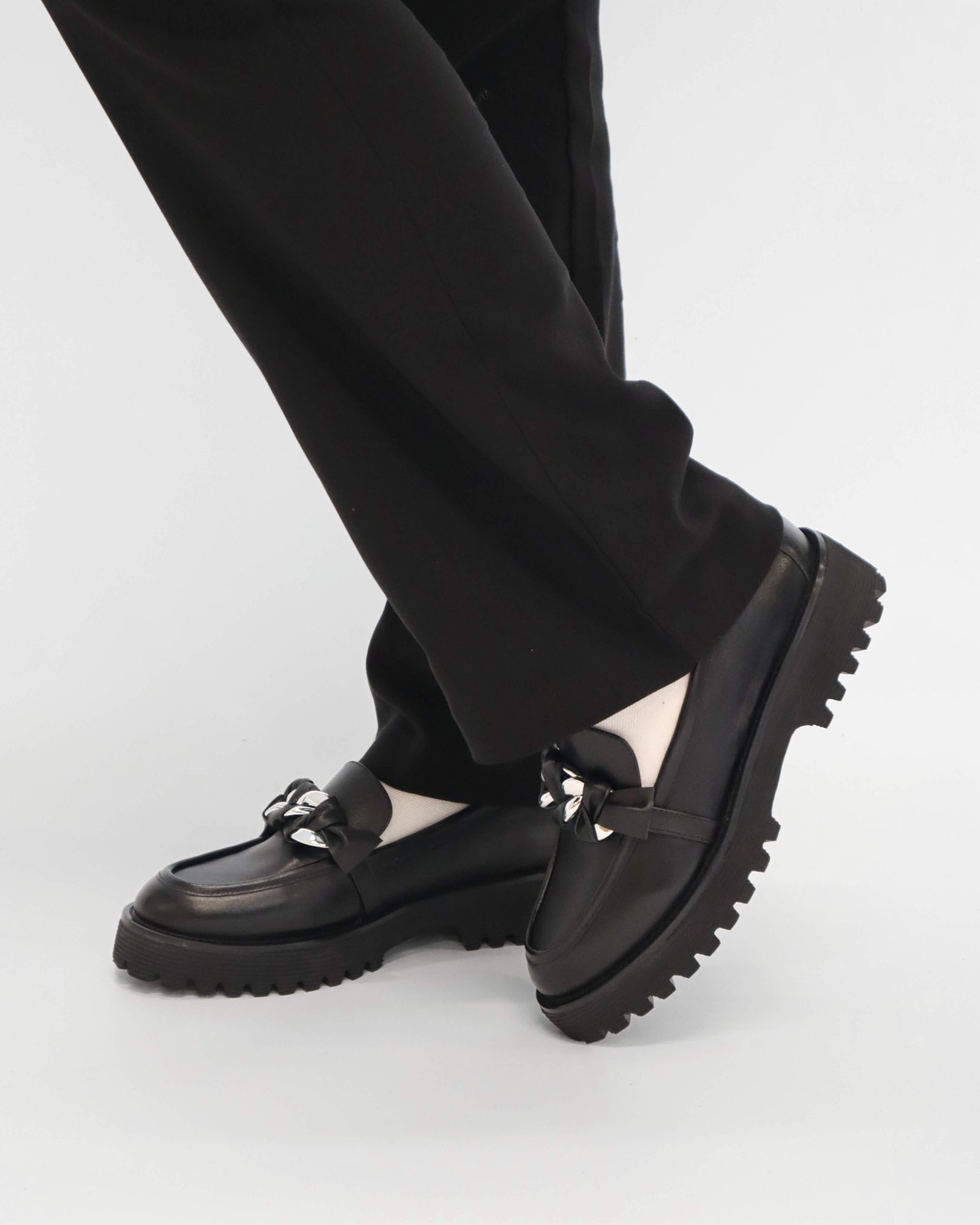 FELICITY LOAFERS BLACK LEATHER