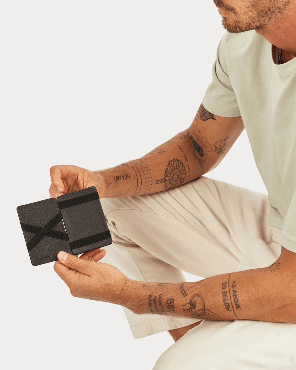 FLIP WALLET CHOCOLATE LEATHER