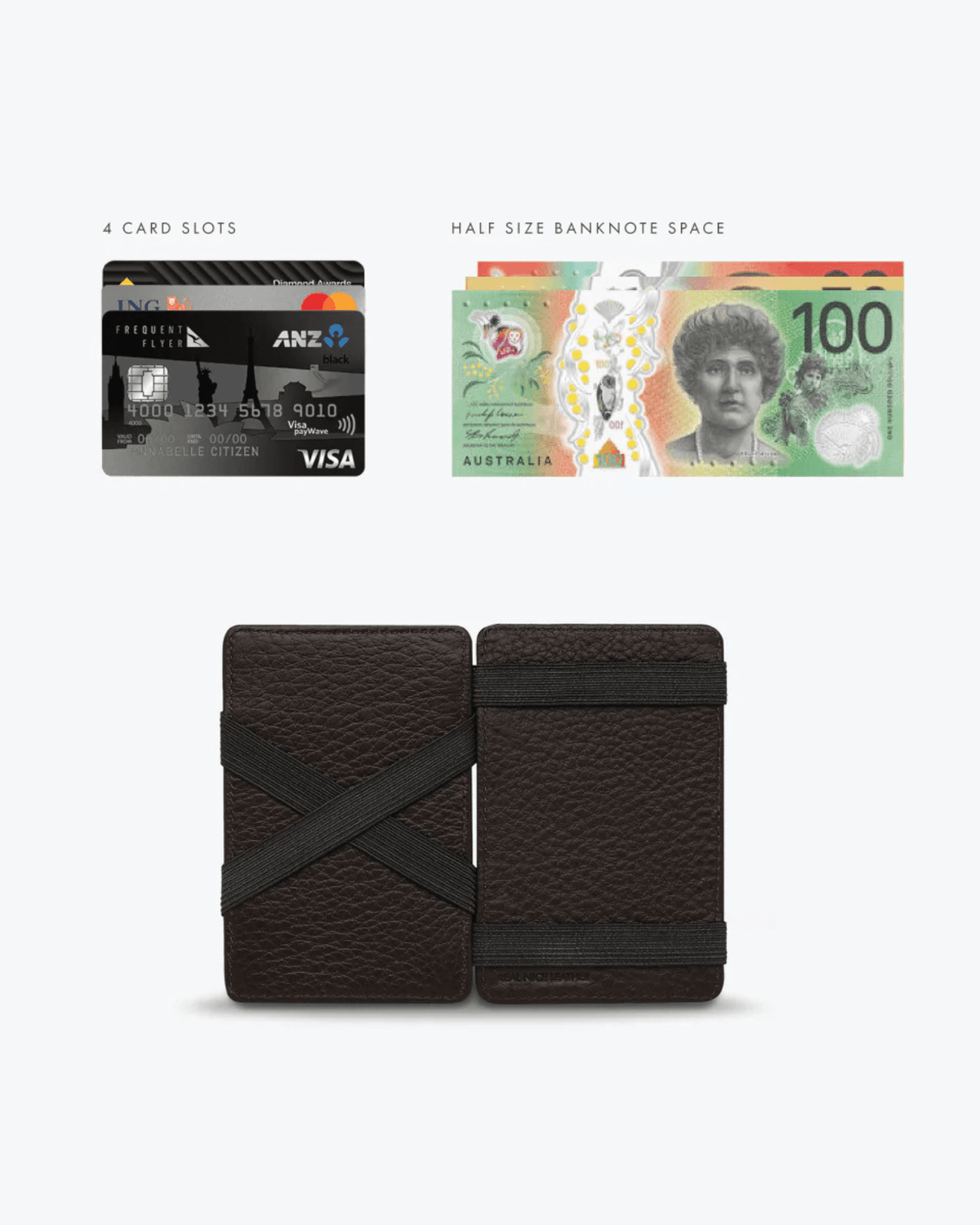 FLIP WALLET CHOCOLATE LEATHER