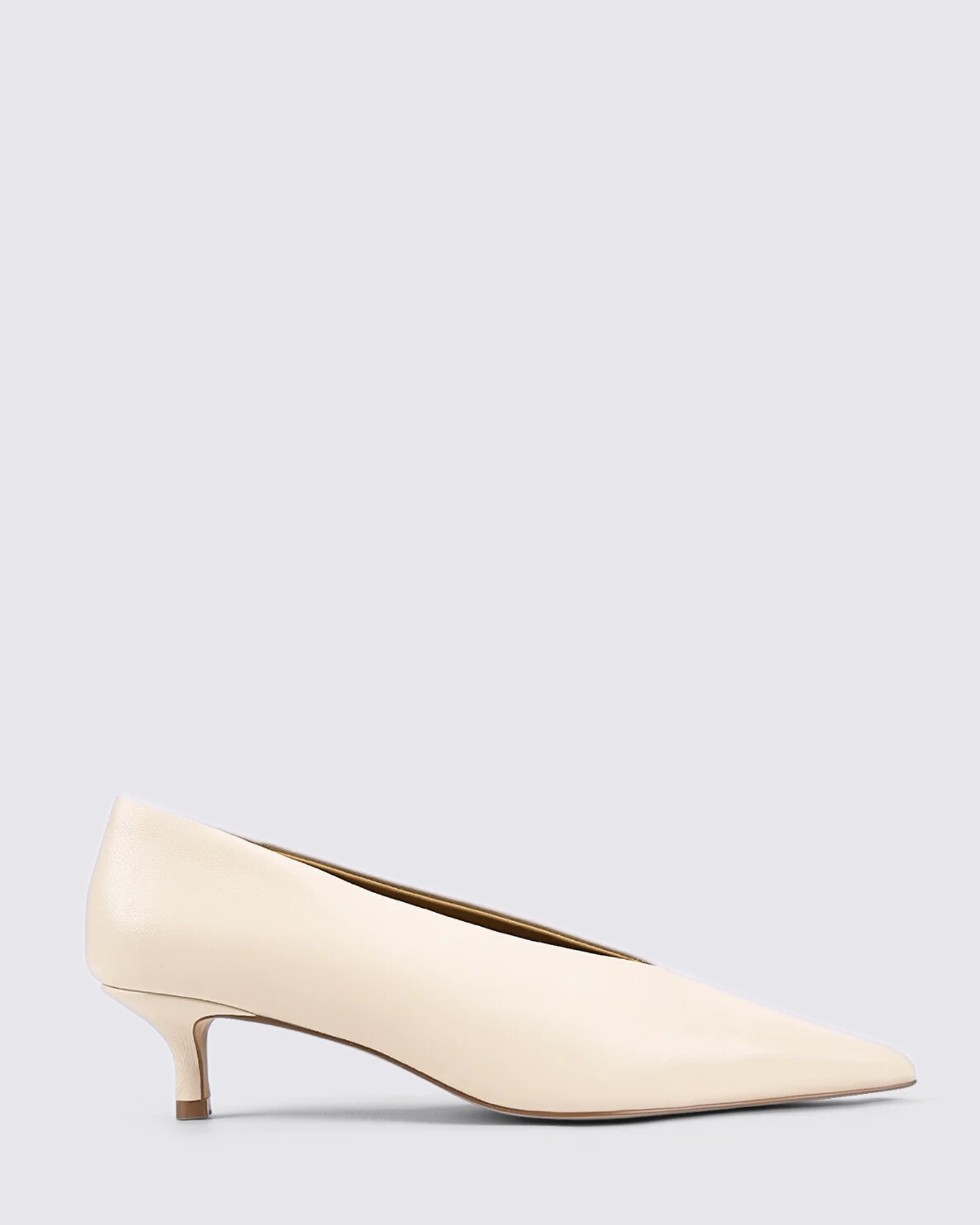 FLYNN POINT TOE PUMPS CREAM WHITE LEATHER