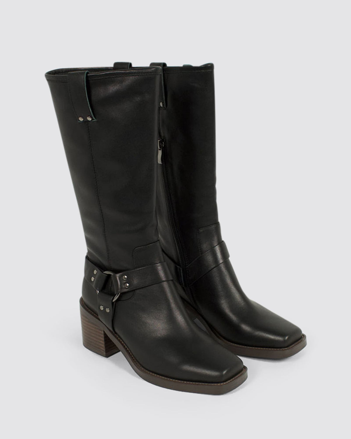 GOTO MOTO BOOTS BLACK LEATHER