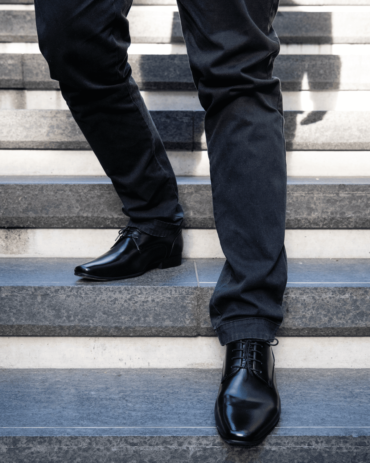 GRAND DRESS SHOES BLACK LEATHER