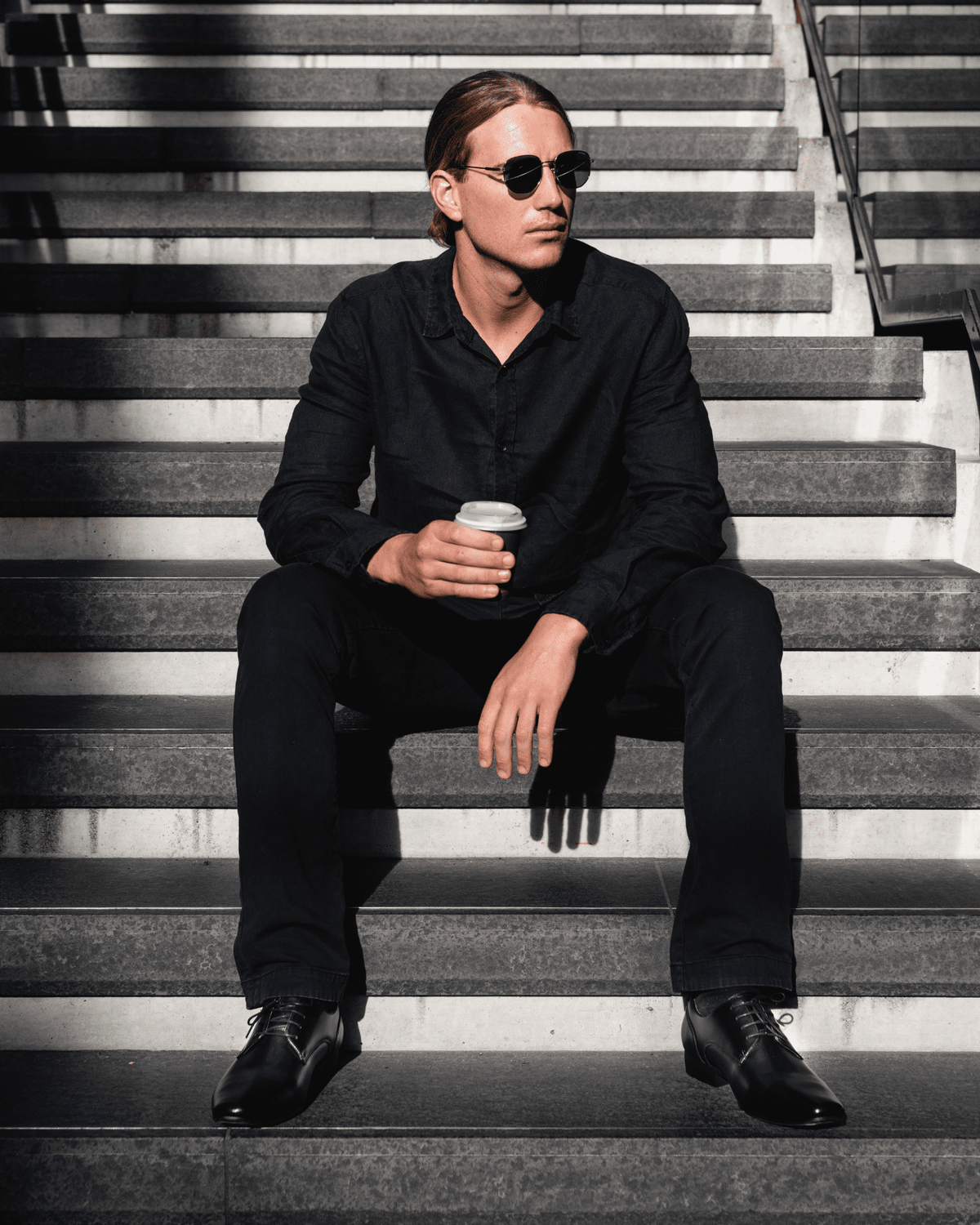 GRAND DRESS SHOES BLACK LEATHER