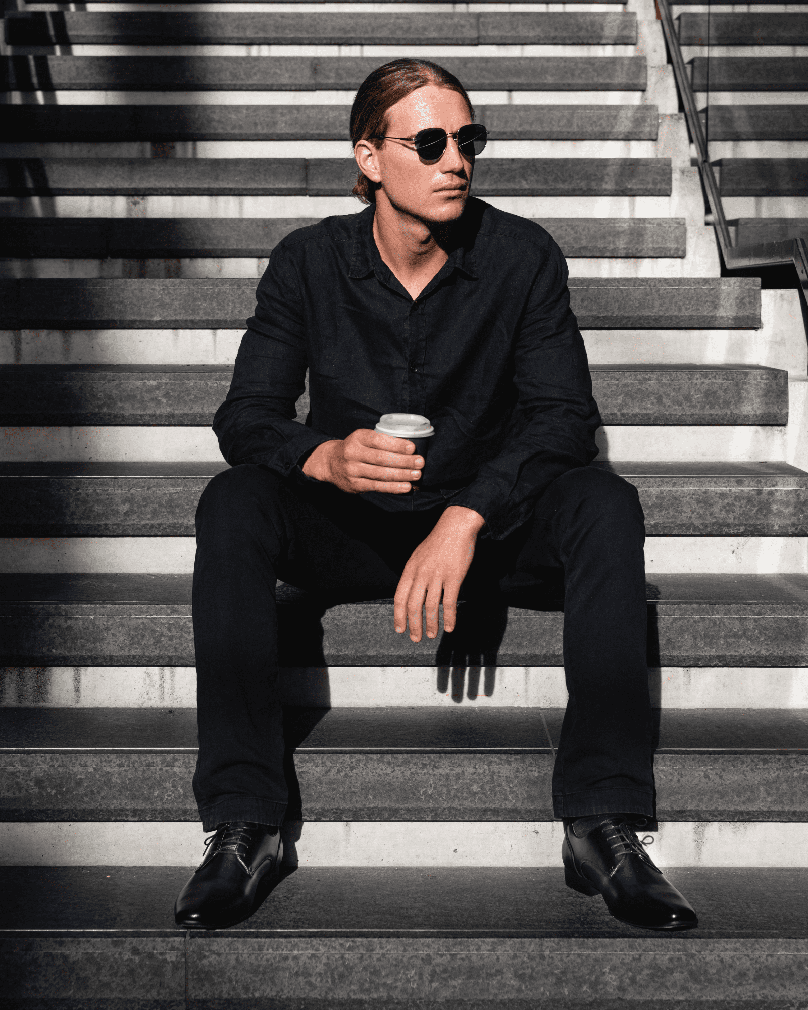 GRAND DRESS SHOES BLACK LEATHER