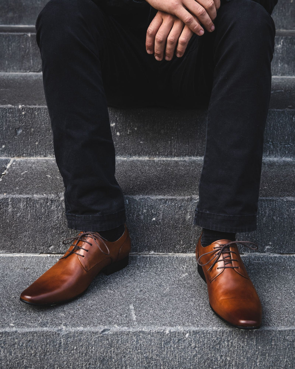 GRAND DRESS SHOES TAN LEATHER