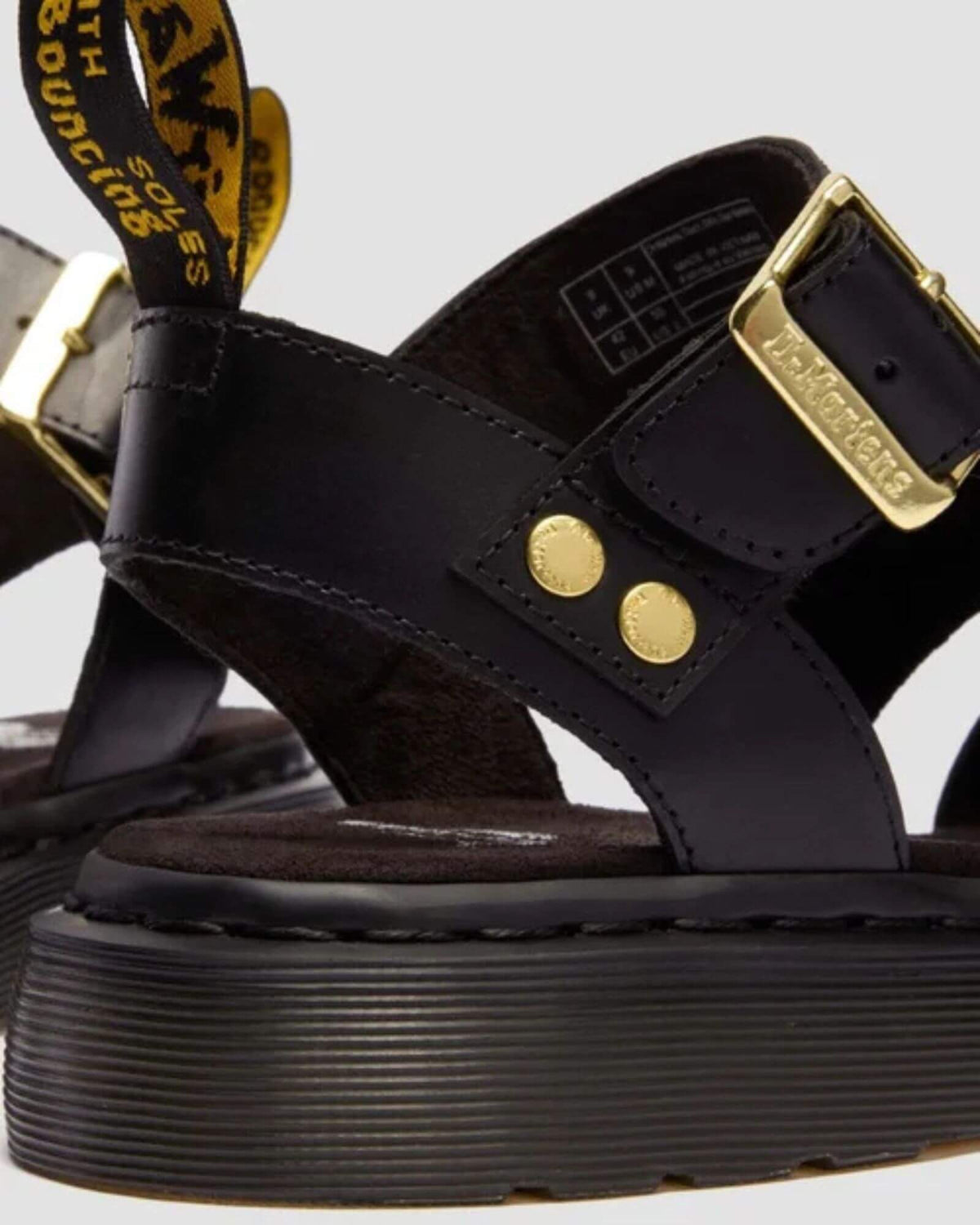 GRYPHON STRAP SANDAL BLACK ATLAS