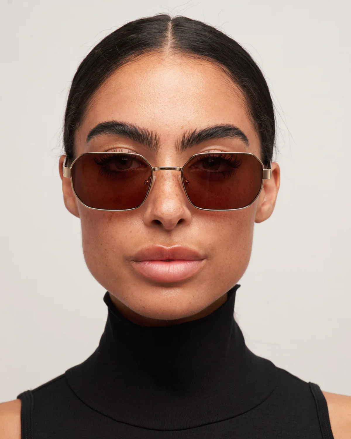 HANNAH SUNGLASSES GOLD/BROWN