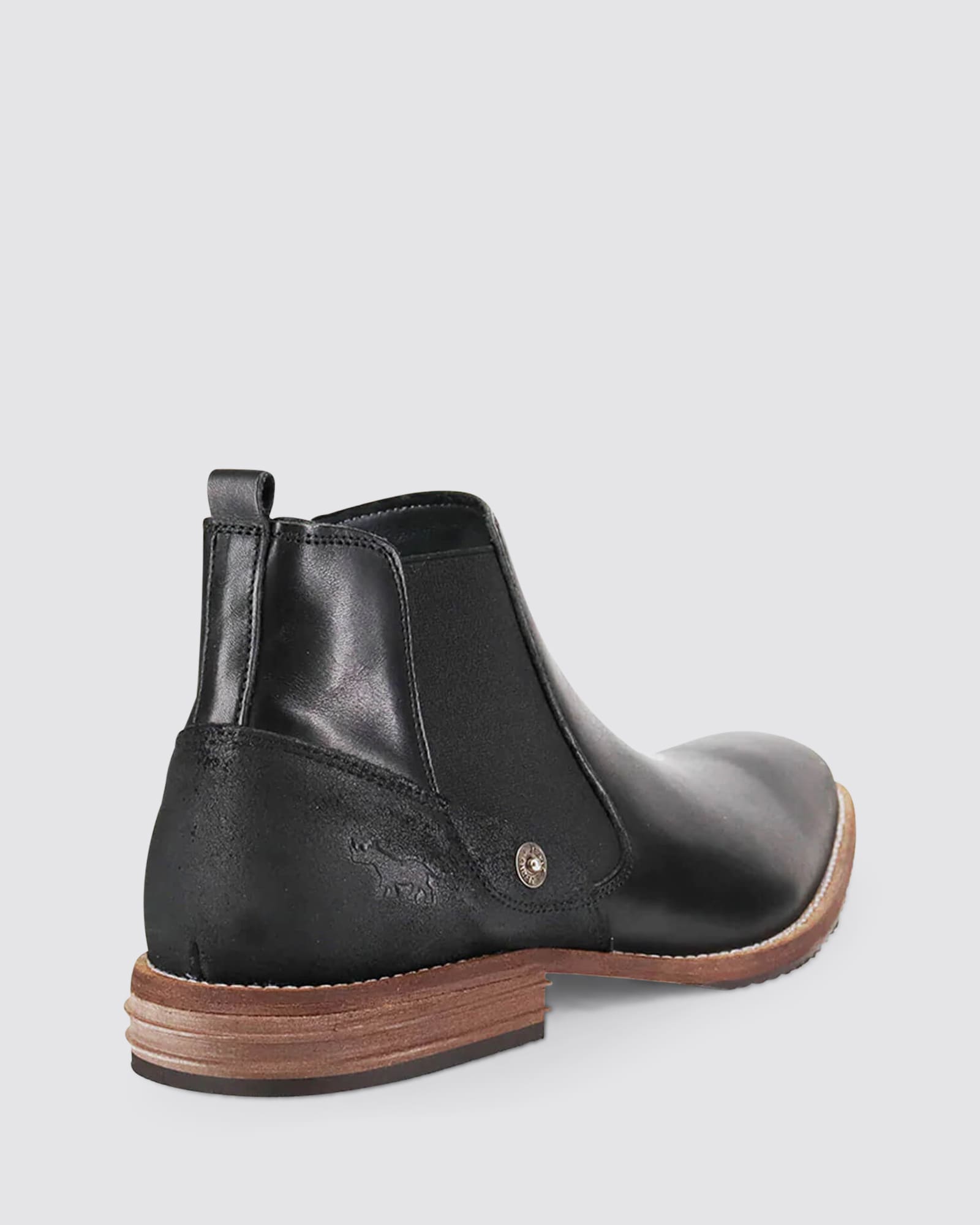 HUGH BOOTS BLACK LEATHER