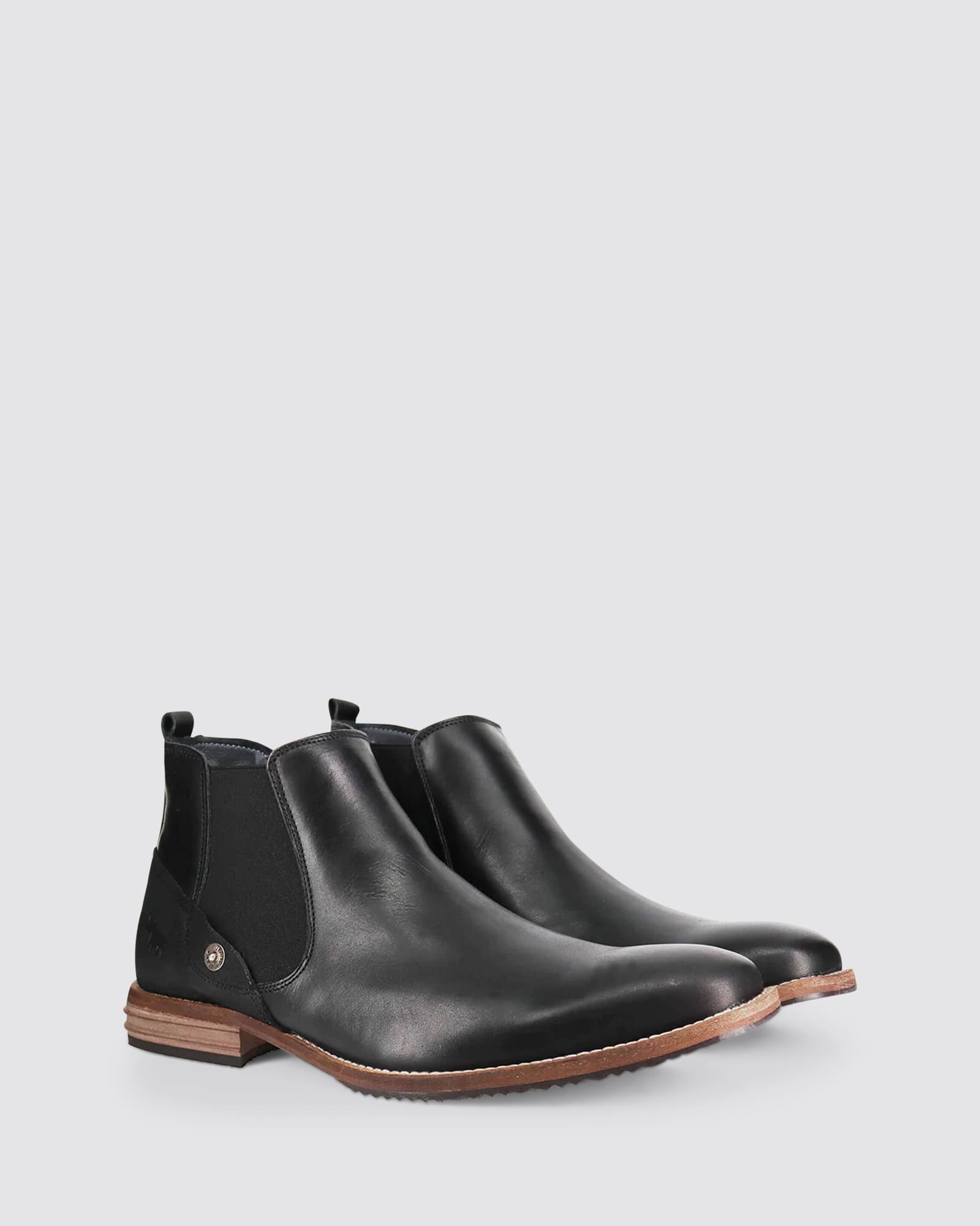 HUGH BOOTS BLACK LEATHER